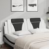 vidaXL Headboard Cushion White and Black 75% vinyl, 5% cotton, 20% polyester
