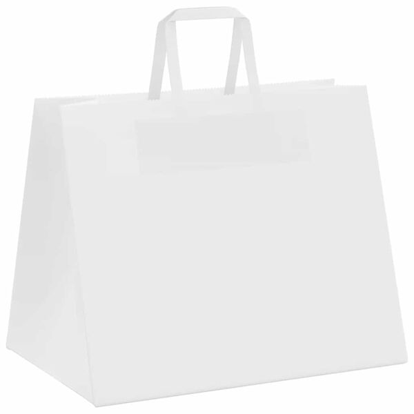 vidaXL Paper Bags 50 pcs with Handles White 32x22x24 cm