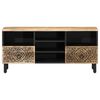 vidaXL TV Cabinet Solid mango wood color with iron legs