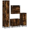 vidaXL Bathroom Furniture Set Smoked Oak Engineered Wood Large