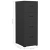 vidaXL Filing Cabinet Anthracite Steel Medium Locks Filing Cabinet