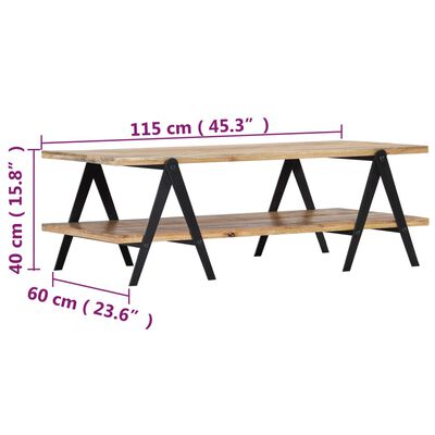 vidaXL Coffee Table 45.3"x23.6"x15.7" Solid Mango Wood