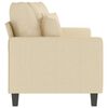 vidaXL 2-seater Sofa Cream Fabric (100% polyester), Metal, Textilene