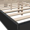 vidaXL Bed Frame Black Engineered wood, Metal, Plywood 55.1 x 74.8 in