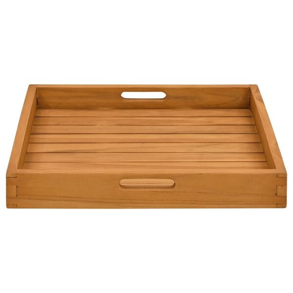 vidaXL Serving Tray 19.7"x19.7" Solid Wood Teak