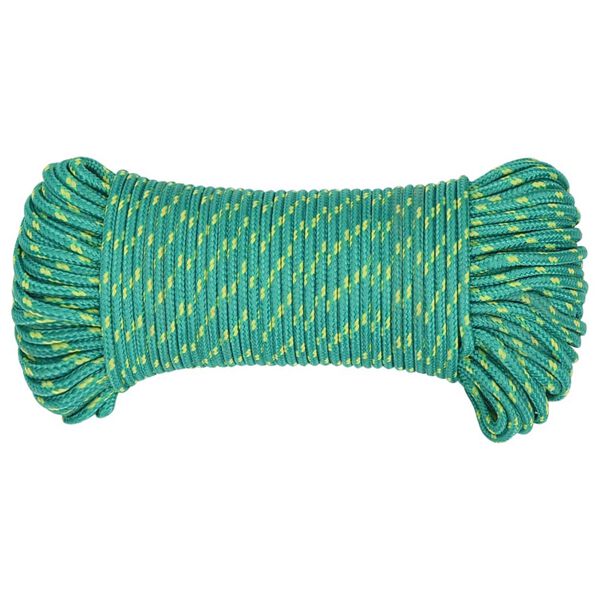 vidaXL Boat Rope Green 0.16 " 820.2 ' Polypropylene