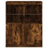 vidaXL Sideboard Smoked oak Engineered wood 31.9 in x 14.6 in x 39.4 in