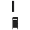 vidaXL Bathroom Furniture Set Black