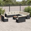 vidaXL Garden Sofa Set Black