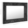 vidaXL Wall Mirror Black Wood, glass, engineered wood 19.7x15.7 in