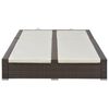 vidaXL Sunlounger Brown PE rattan, powder-coated steel, polyester Double