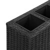vidaXL Garden Raised Bed Black Poly Rattan Medium
