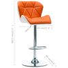 vidaXL Bar Stool Orange 17.32 x 18.90 x 41.54 in Faux Leather