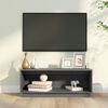 vidaXL TV Cabinet Grey Solid Pine Wood Medium TV Cabinet Rectangular