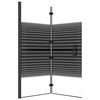 vidaXL Folding Shower Enclosure ESG 47.2"x55.1" Black