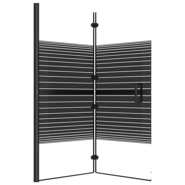 vidaXL Folding Shower Enclosure ESG 47.2"x55.1" Black