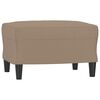 vidaXL 3-Seater Sofa With Footstool Cappuccino