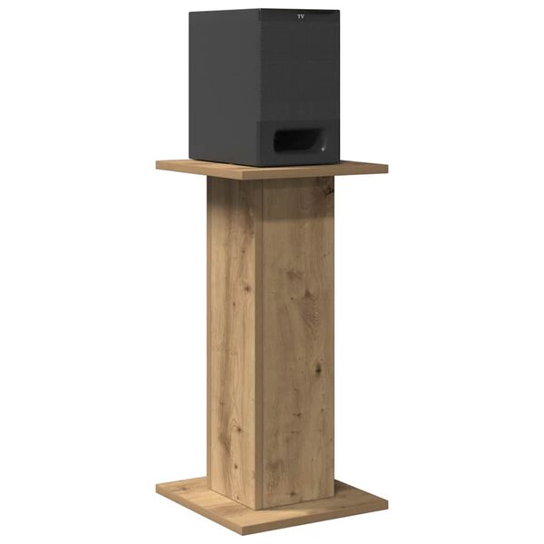 vidaXL Speaker Stands 2 pcs Artisian Oak 11.8x11.8x23.6" Engineered Wood
