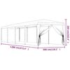 vidaXL Party Tent Anthracite HDPE with coating 10 x 40 ft Collapsible