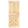 vidaXL Sliding Door with Hardware Set 33.5x82.7" Solid Wood Pine