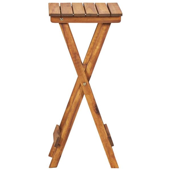 vidaXL Plant Stand Brown Solid Acacia Wood 11.8x11.8x26.4 in Foldable