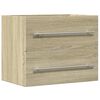 vidaXL Sink Cabinet Sonoma Oak Engineered Wood 23.6 x 15.2 x 18.9 in