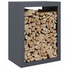vidaXL Firewood Rack Anthracite 23.6x15.7x31.5" Steel