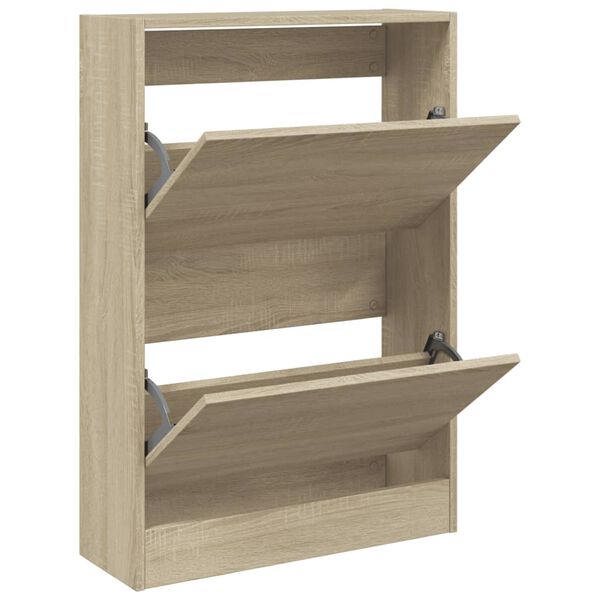 vidaXL Shoe Cabinet Sonoma Oak Engineered Wood Small Shoe Cabinet