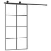 vidaXL Sliding Door with Hardware Set 40.4x80.7" ESG Glass&Aluminium