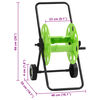 vidaXL Green Hose Reel Cart for 196.9 ' 1/2" Hose Steel
