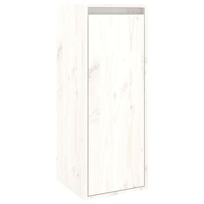 vidaXL Wall Cabinet White 11.8"x11.8"x31.5" Solid Wood Pine