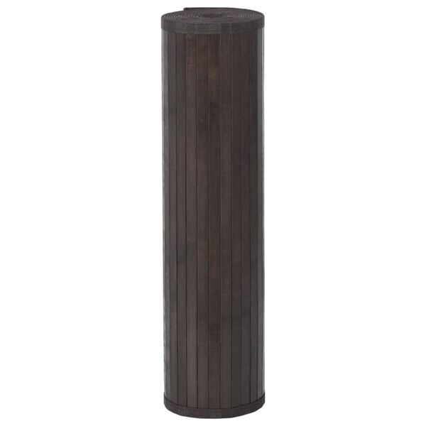 vidaXL Rug Dark Brown Bamboo, Polypropylene 27.6 x 157.5 in Rug