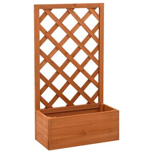 vidaXL Planter Orange Solid Firwood Medium Durable Planter