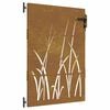 vidaXL Garden Gate 33.5x49.2" Corten Steel Grass Design