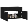 vidaXL Sink Cabinet Black Engineered wood Medium Sink Cabinet