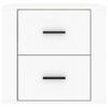 vidaXL Wall-mounted Nightstand White Engineered wood Medium