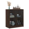 vidaXL Side Cabinet Brown Oak Engineered Wood Standard Side Cabinet