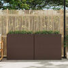 vidaXL Raised Bed Brown Poly rattan frame, Plastic pot Standard