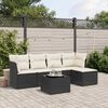 vidaXL Garden Sofa Set Black, Cream White