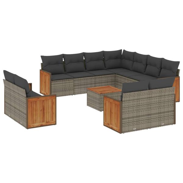 vidaXL Garden Sofa Set Grey