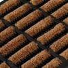 vidaXL Door Mat Black and Brown Rubber and Coir 15.7 x 23.6 in Non-slip