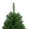 vidaXL Artificial Hinged Christmas Tree Green PVC, Metal Foldable