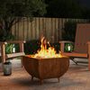 vidaXL Fire Pit 19.7"x19.7"x14.6" Corten Steel