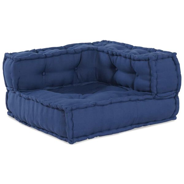 vidaXL Modular Sofa 3 pcs Indigo 55.12 x 27.56 x 14.17 in Fabric