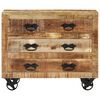 vidaXL Sideboard Brown Solid rough mango wood, cast iron Medium