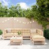 vidaXL Garden Lounge Set Wooden Solid Pine Wood, Plywood Large Modular