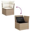 vidaXL Garden Sofa Set with Cushion 9 pcs Beige and Cream Poly Rattan