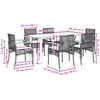 vidaXL Garden Dining Set Black PE Rattan Medium UV-resistant materials