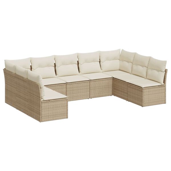 vidaXL Garden Sofa Set Beige, Cream White