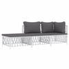 vidaXL Garden Lounge Set White, Dark Grey